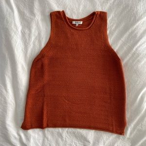 Burnt Orange Sweater Tank - EUC